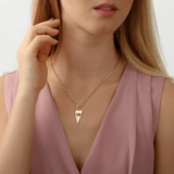 Evil Eye in a Heart Charm with Single Diamond