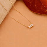 Baguette Cut Diamond Pendant Necklace
