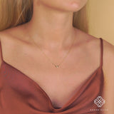 Solid Gold Petite Evil Eye Necklace