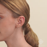 Natural Diamond Cluster Huggie Earrings