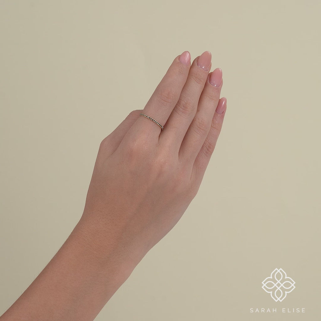 Natural Black Diamond Eternity Ring