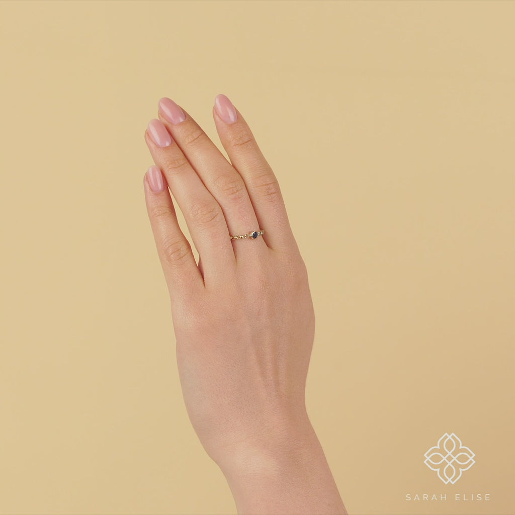 September Bithstone Sapphire Ring