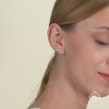 Petite Evil Eye Earrings with Diamond and Sapphire