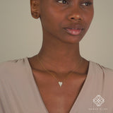 Minimalist diamond Heart pendant Necklace