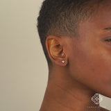 Video close up Solid Gold Marquise Diamond Earring studs gift for her