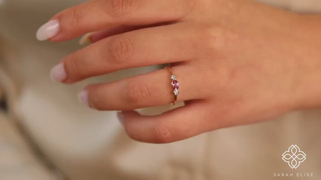 handmade september birthstone sapphire with diamonds