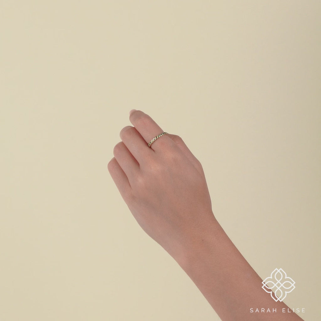 Petite Half Eternity Emerald Band