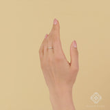 handcrafted in solid gold, april birthstone white diamond ring