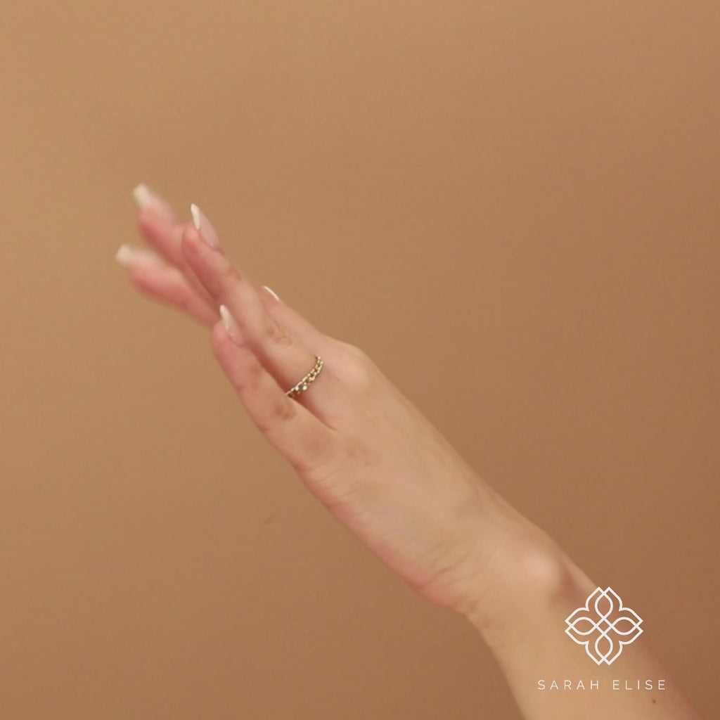 Handmade Gold 3mm Chain Ring