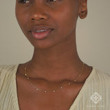 Layering dainty diamond stations Necklace