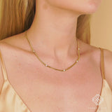 Diamond and cuban chain necklace