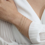 Solid Gold Singapore Chain Bracelet