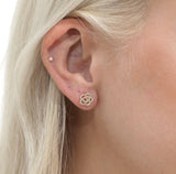 Minimalistic Diamond Flower Earring studs