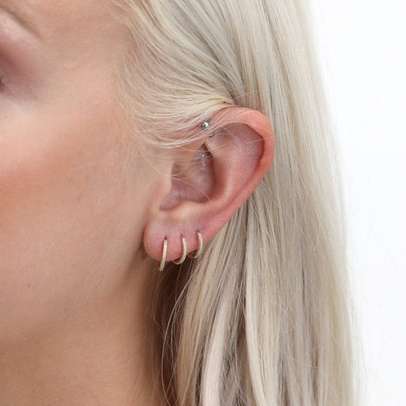 Minimalistic Diamond Hoop Earrings for her