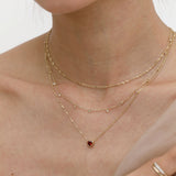 Handmade solid gold Singapore Chain stack