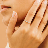 Minimalistic Handmade Baguette Ring