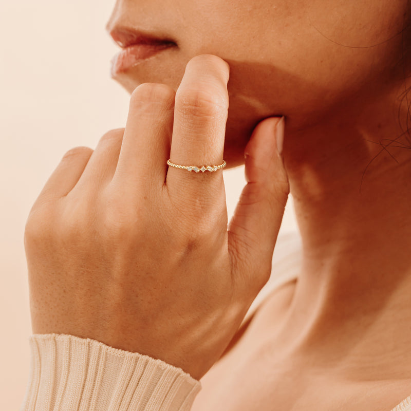 Handmade Diamond Cluster Ring