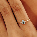 Natural Sapphire and Diamond Ring