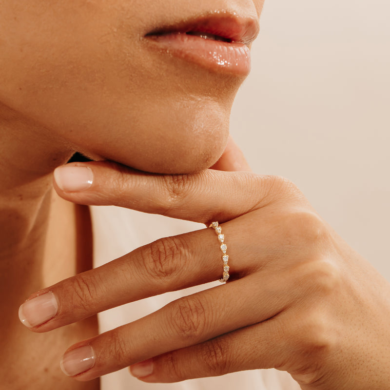 Diamond Solid Gold Ring