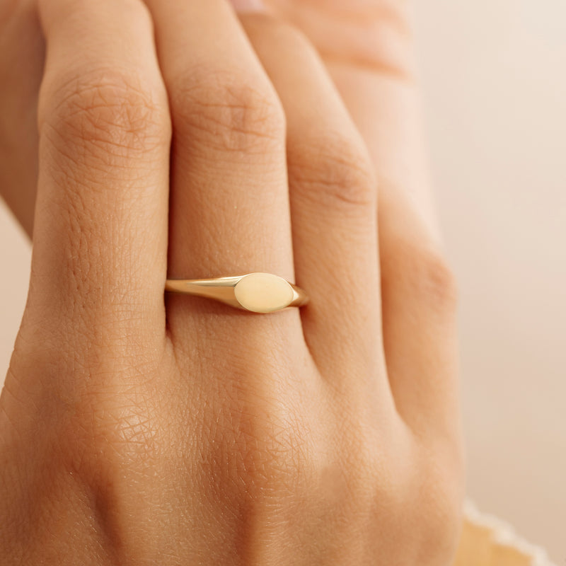 Solid Gold Personalized Ring