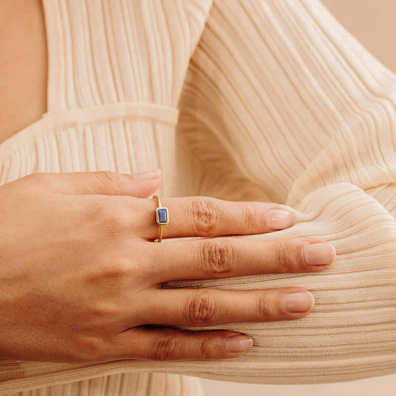 Handmade Gold Labradorite Ring