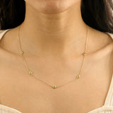 Natural Peridot Station Necklace