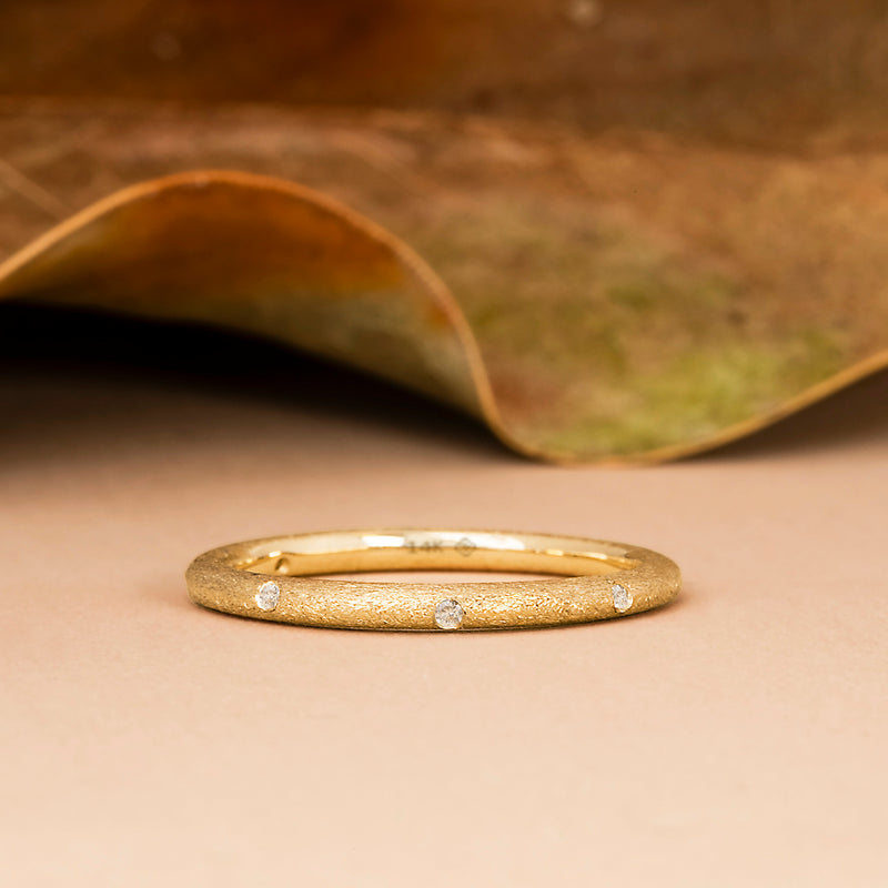 Handmade Solid Gold Diamond Ring