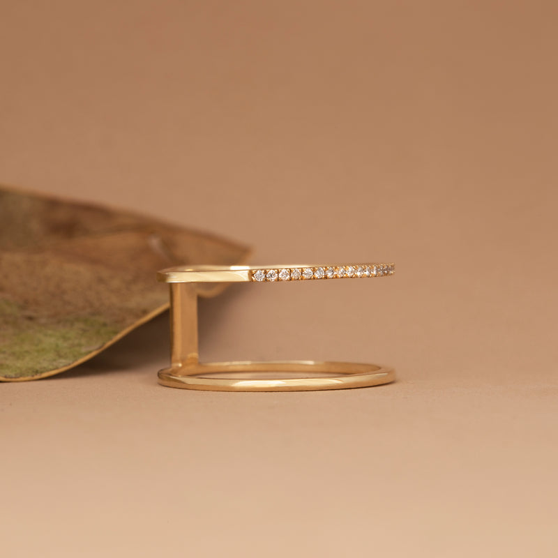 Minimalist Dainty Double Ring
