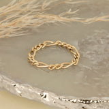 Solid Gold Figaro Chain Ring
