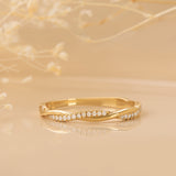 Natural Diamond Twisted Band