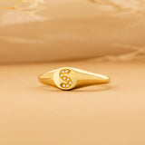 Ethically Sourced Handmade Letter Ring with Diamonds