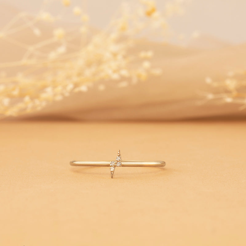 Handmade Diamond Lightning Ring