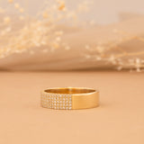 Multi Pave Diamond Gold Ring