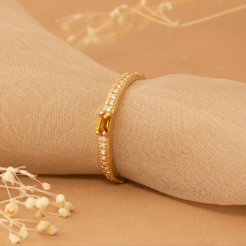 Citrine Baguette Ring