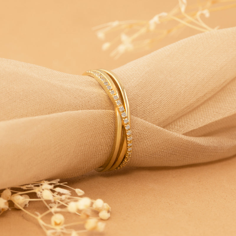 Yellow Gold Triple Band Ring