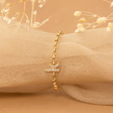 Yellow Gold Diamond Letter Ring