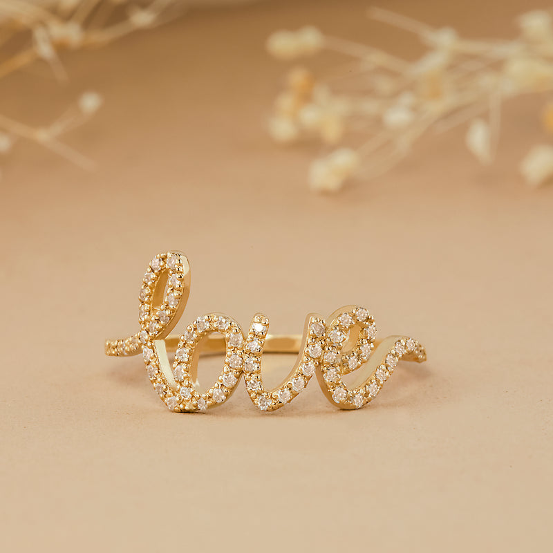 Solid Gold Ring with Diamonds