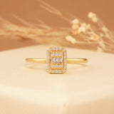 Solid Gold Natural Diamond Ring