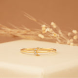 Handmade Mini Crescent Ring