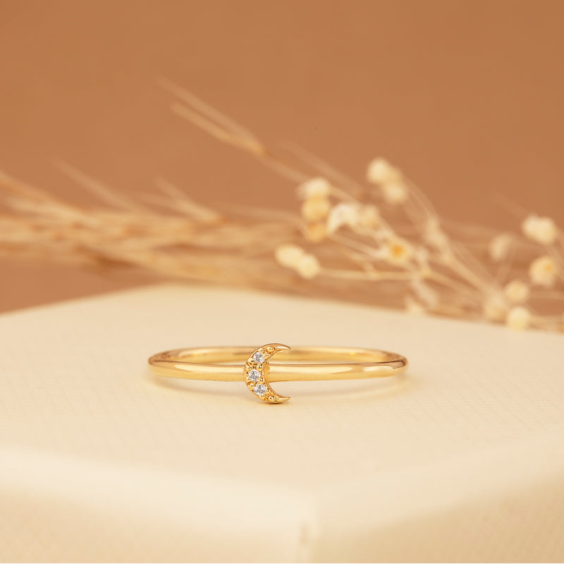 Handmade Mini Crescent Ring