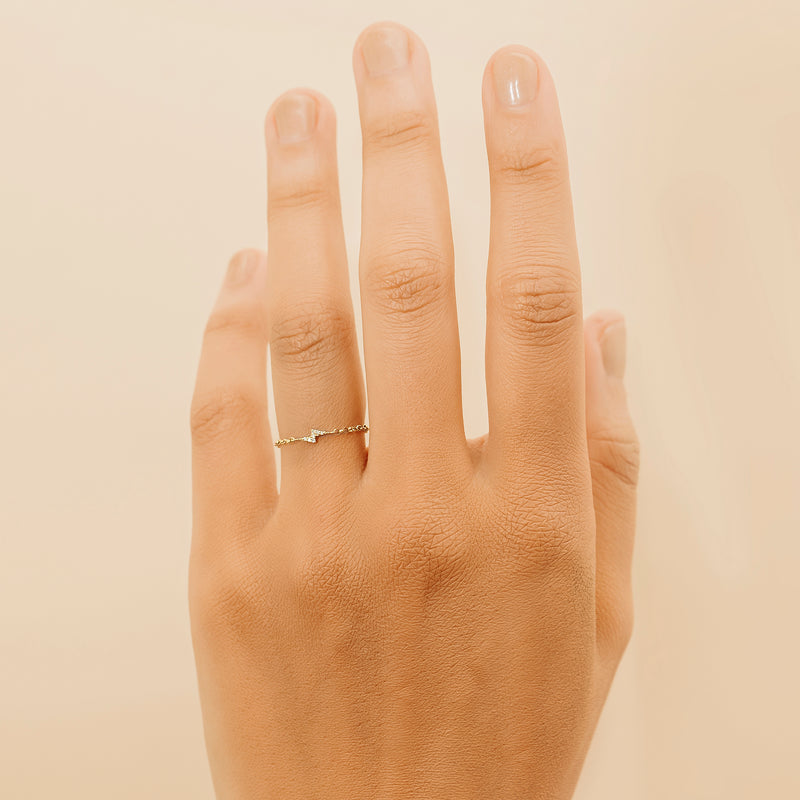 Handmade Diamond Lightning Ring