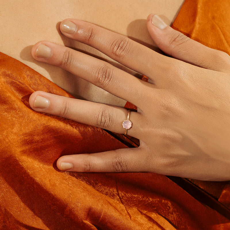 pink gemstone statement ring