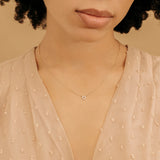 Small diamond heart shaped necklace