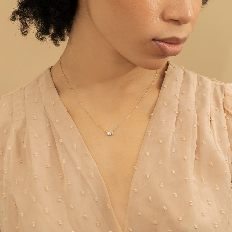 Triple Baguette Diamond Pendant