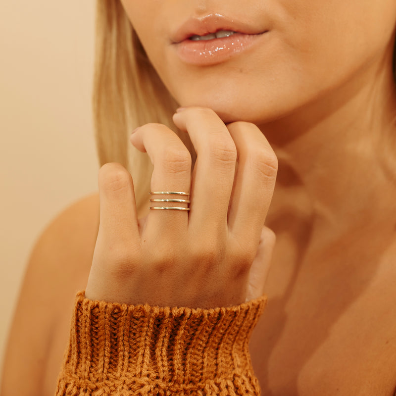 Triple Plain Band Ring