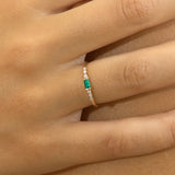 Handmade Emerald Diamond Ring