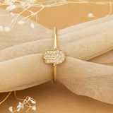 Minimalist Handmade Gold Hamsa Ring