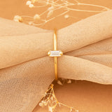 Solid Gold Baguette Ring