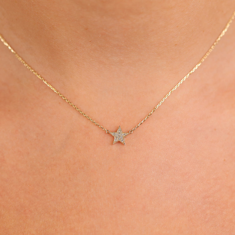Pave Star Necklace