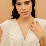 dainty Diamond Initial charm pendant Necklace